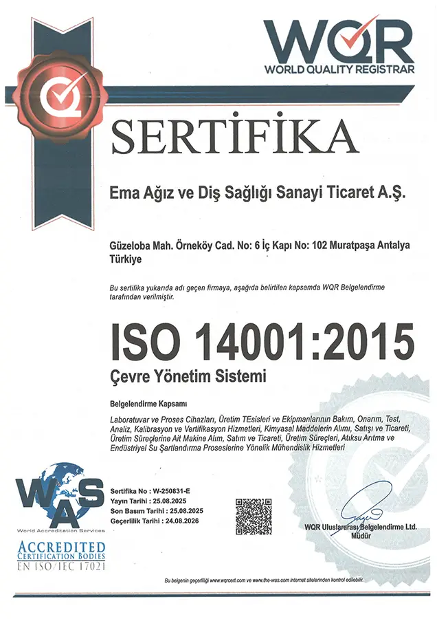 Our Certificates 1 ISO 14001
